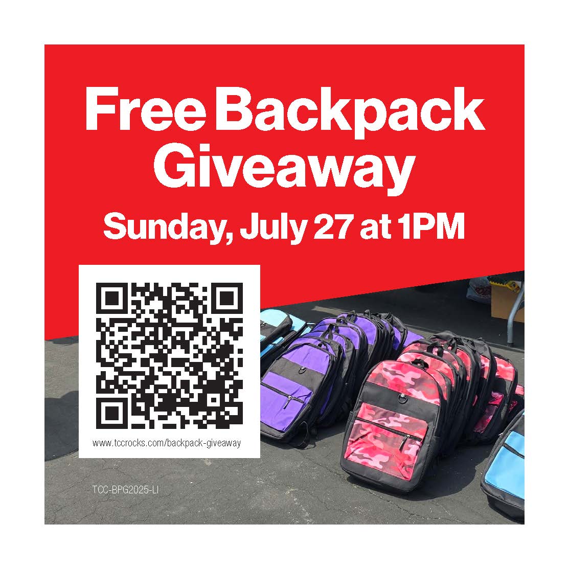 Backpack TCC Lanyard Insert (packs of 10)