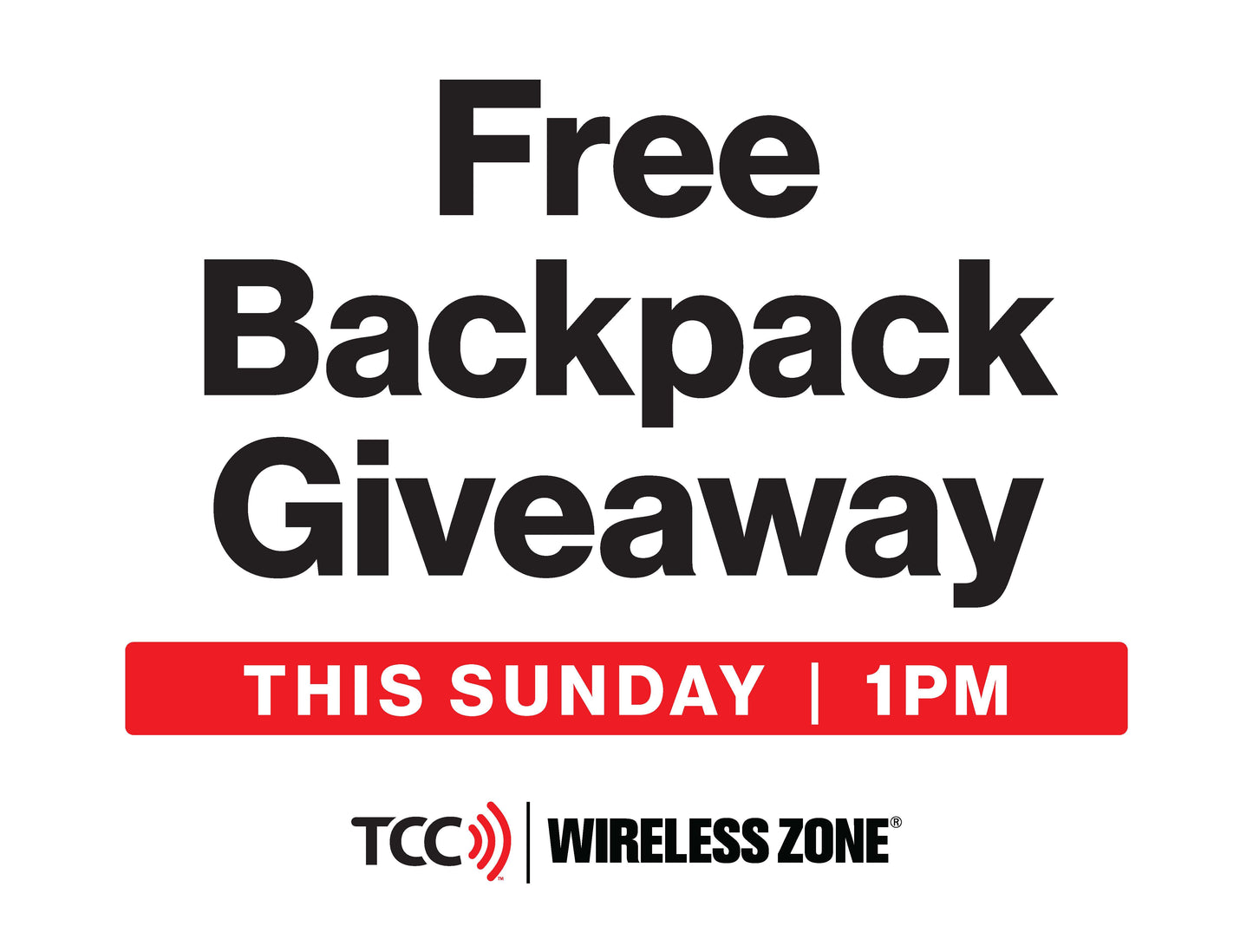 Backpack WZ Yard Sign