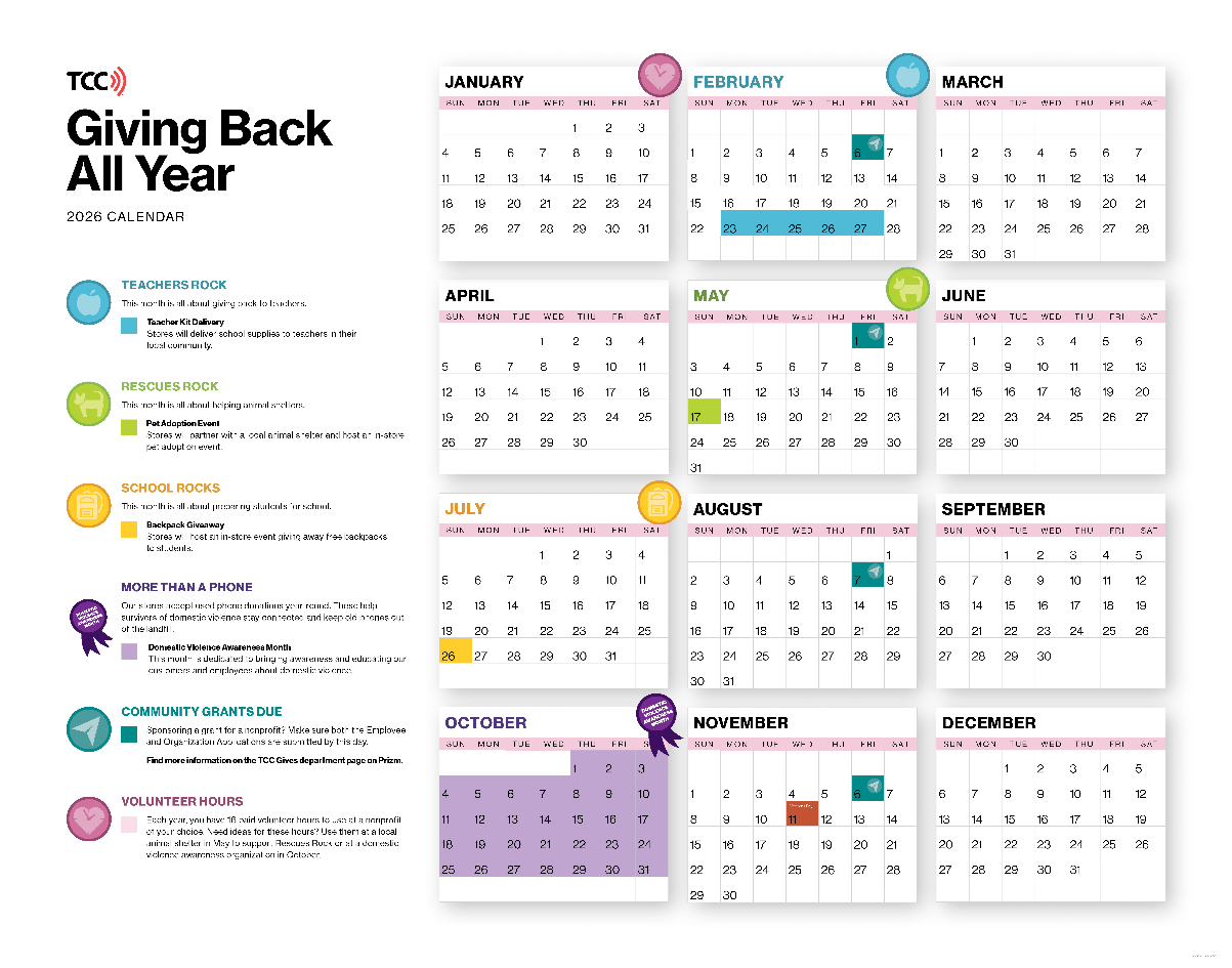 Backroom Poster- Calendar of Good 2026