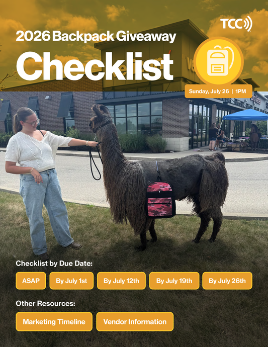 Backpack Giveaway Event Checklist TCC