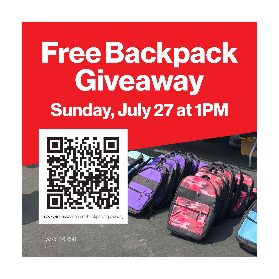 Backpack WZ Lanyard Insert (packs of 10)